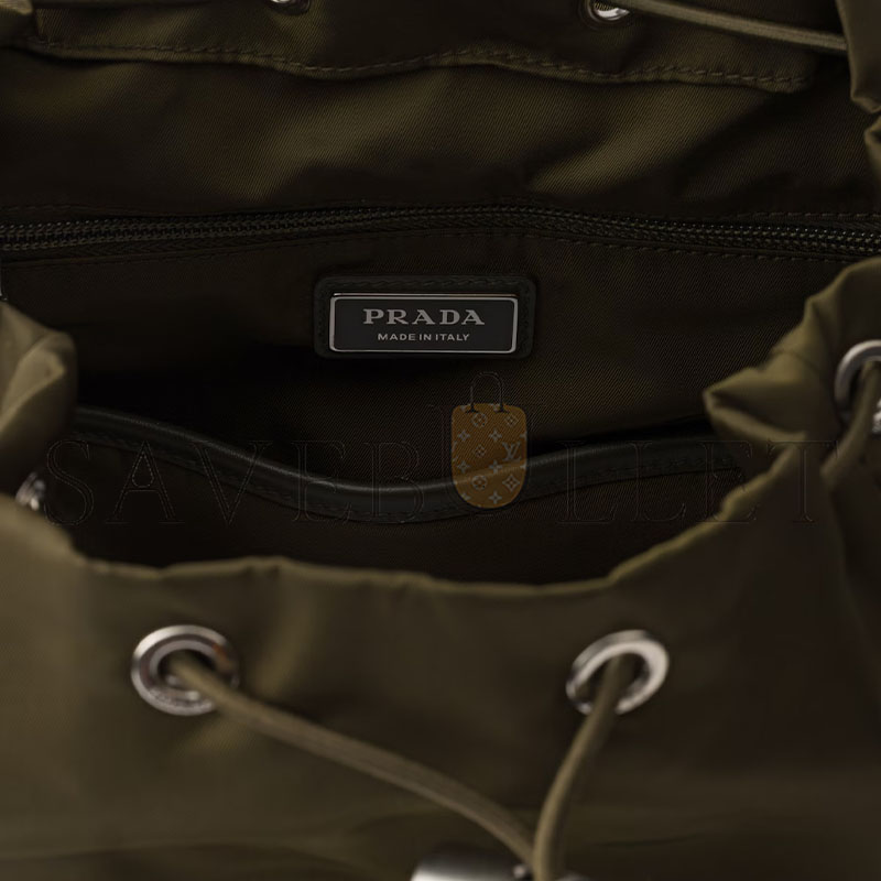 Pra*a re-nylon and leather backpack 2vz135 (45*27*17cm)